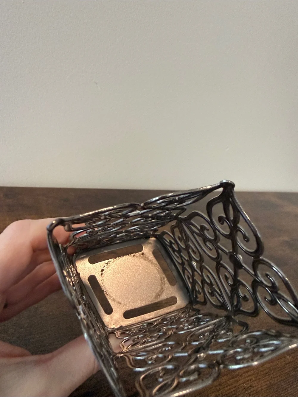 Bath & Body Works Ornate Nickel Gem Heart Gate Sleeve Metal Hand Soap Holder